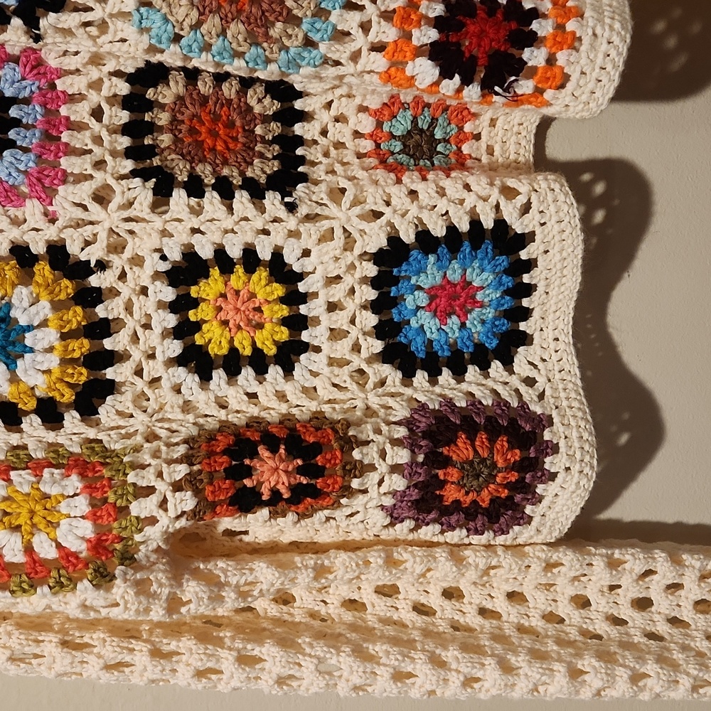 ❤️ NWOT! DEBUT CROCHETED CROPPED PATCHWORK SWEATE… - image 3